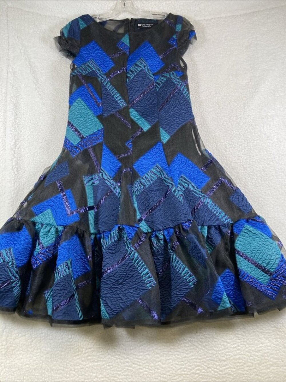 Nina Raynor Talbot Runhoff Fabulous Formal Blue Evening Dress, Made in Germany